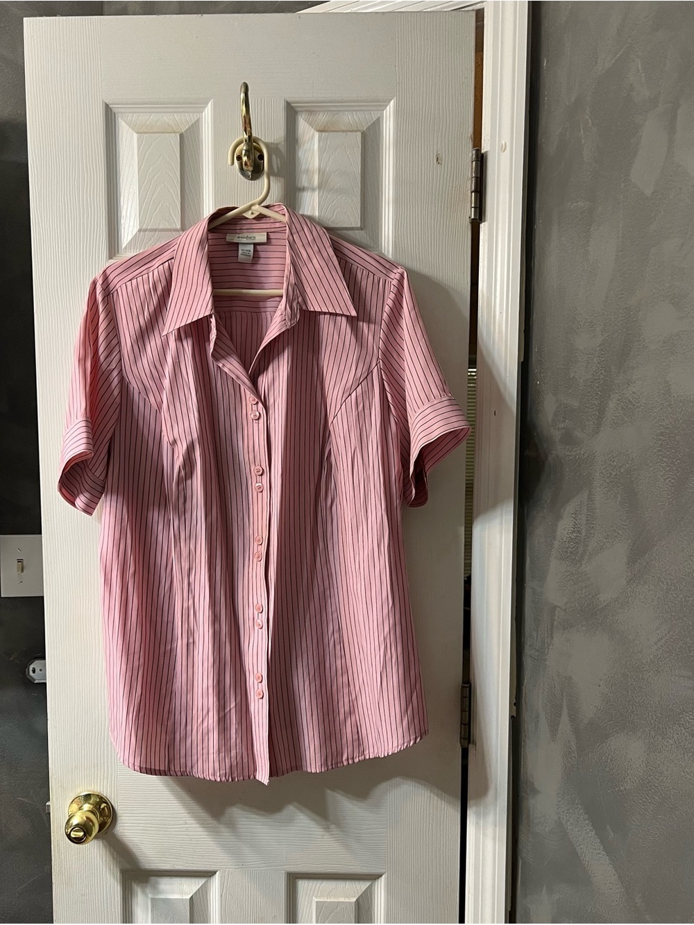 Vintage Dressbarn Pinstripe Button-Up Business Casual Blouse Women’s 14/16W